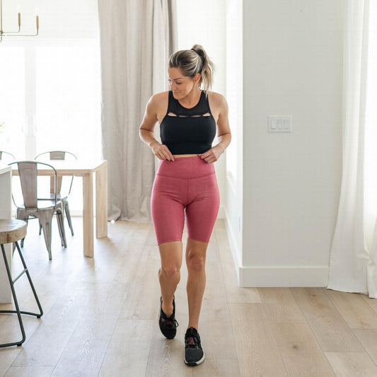 Short cycliste athlétique taille haute