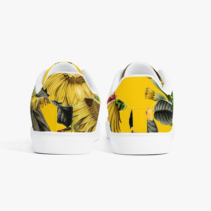 Zapatillas bajas de cuero Jacki Easlick Sunflowers - Blanco/Negro 
