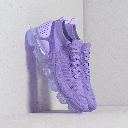 Zapatillas moradas 2021 para mujer, zapatos casuales de malla con colchón de aire, planas 