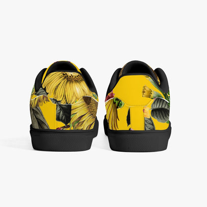 Zapatillas bajas de cuero Jacki Easlick Sunflowers - Blanco/Negro 