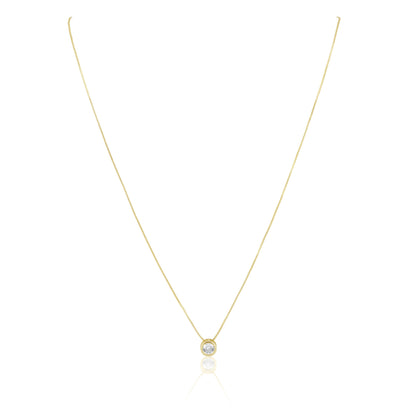 Cz Bezel Necklace