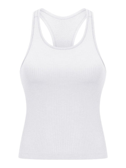 Camiseta deportiva con cuello redondo y espalda cruzada