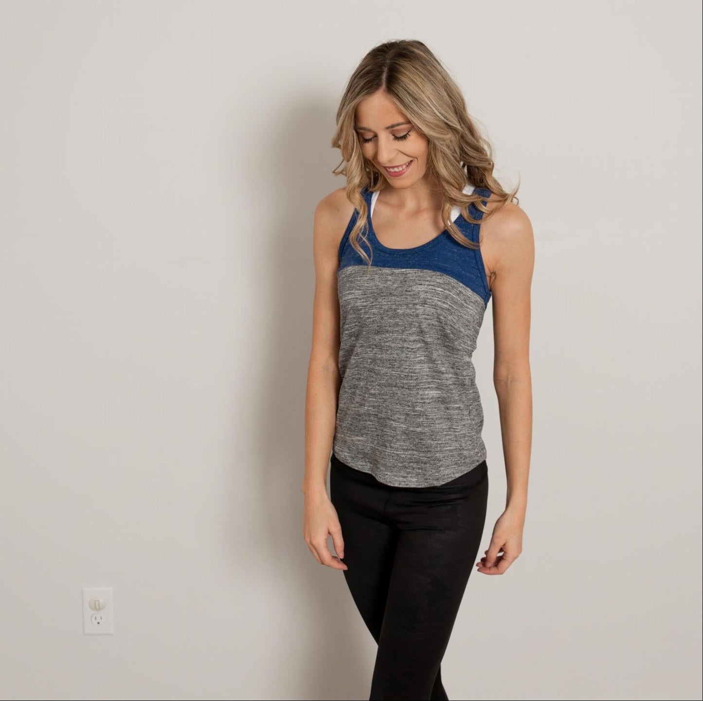Colorblocked Racer Back Tank