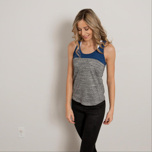 Colorblocked Racer Back Tank