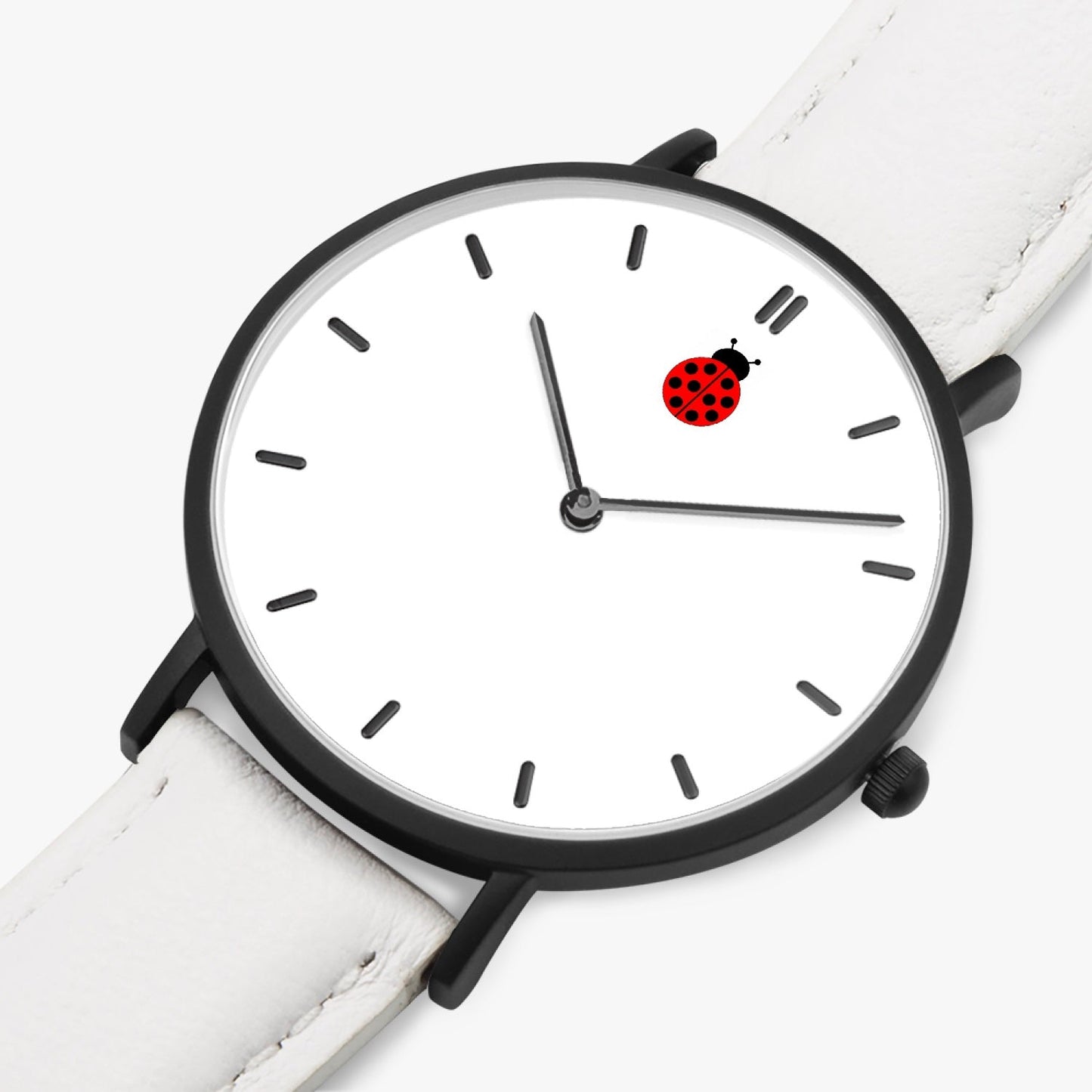 Reloj de cuarzo Jacki Easlick Ladybug con correa de piel ultrafina