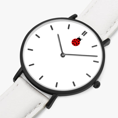 Reloj de cuarzo Jacki Easlick Ladybug con correa de piel ultrafina