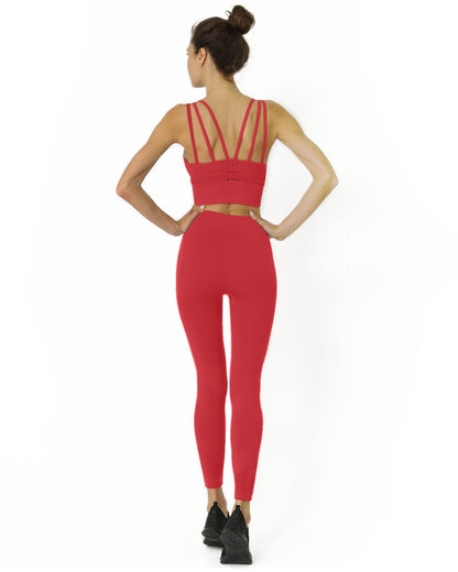 Conjunto de malla sin costuras - Rojo 