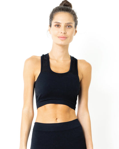 ¡REBAJAS! ¡50% DE DESCUENTO! Conjunto de leggings y sujetador Milano - NEGRO [HECHO EN ITALIA] 