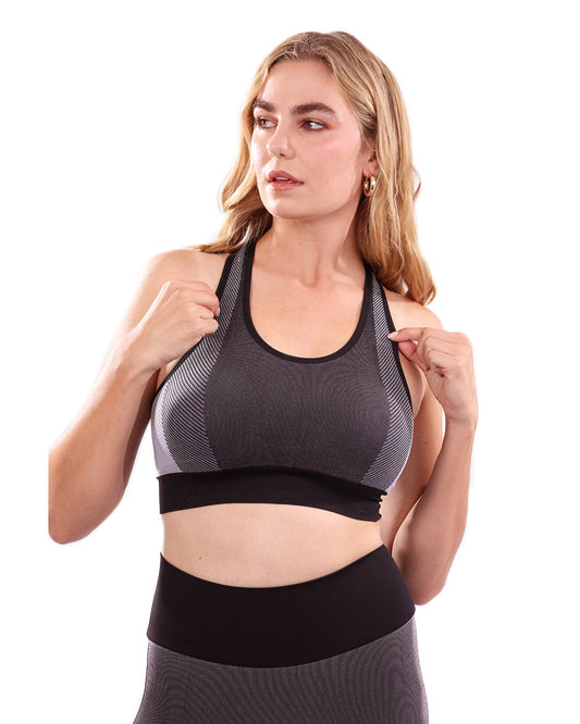 Soutien-gorge de sport sans coutures Arleta - Noir