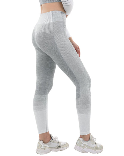 Mallas sin costuras Bocana - Gris y blanco