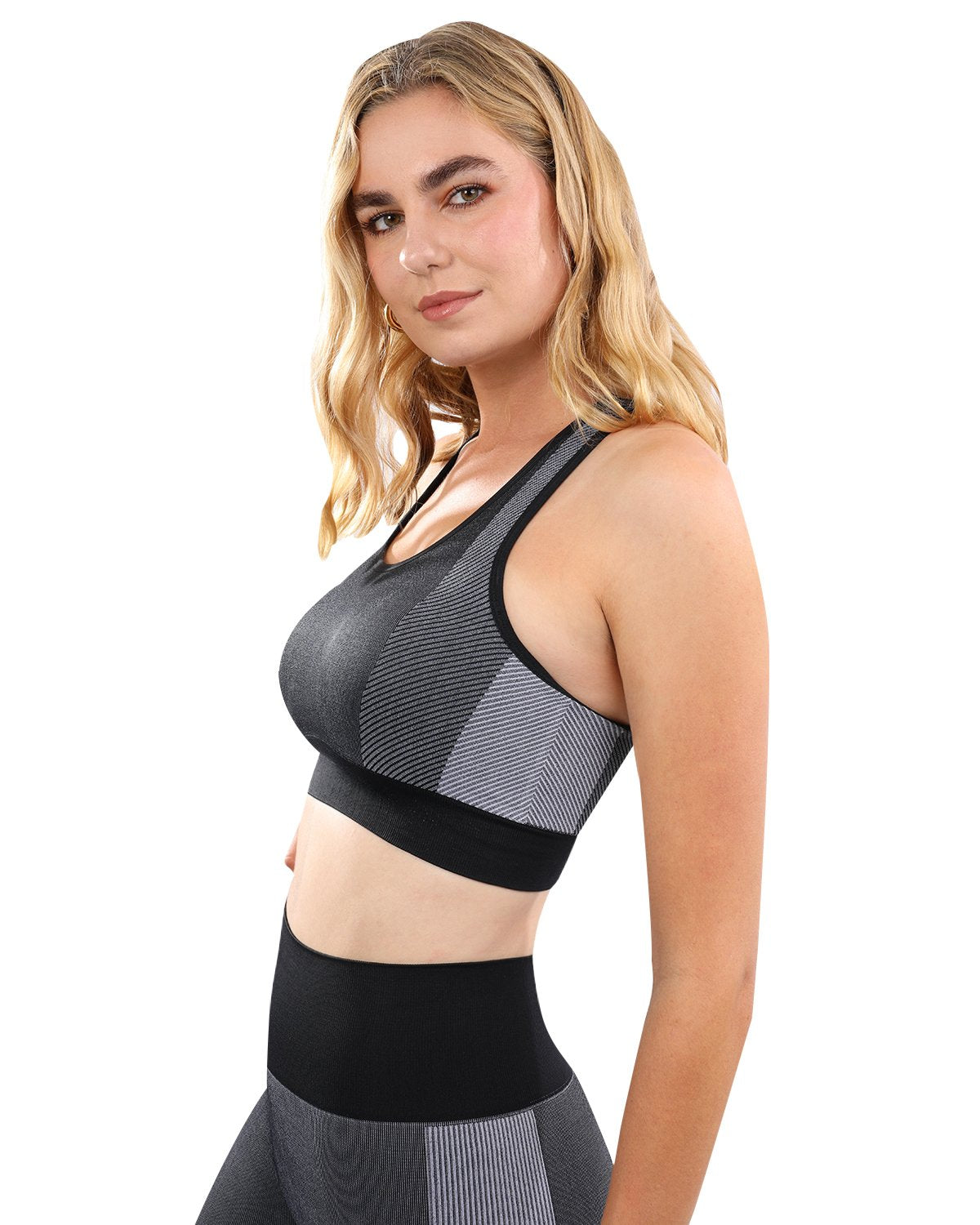 Soutien-gorge de sport sans coutures Arleta - Noir