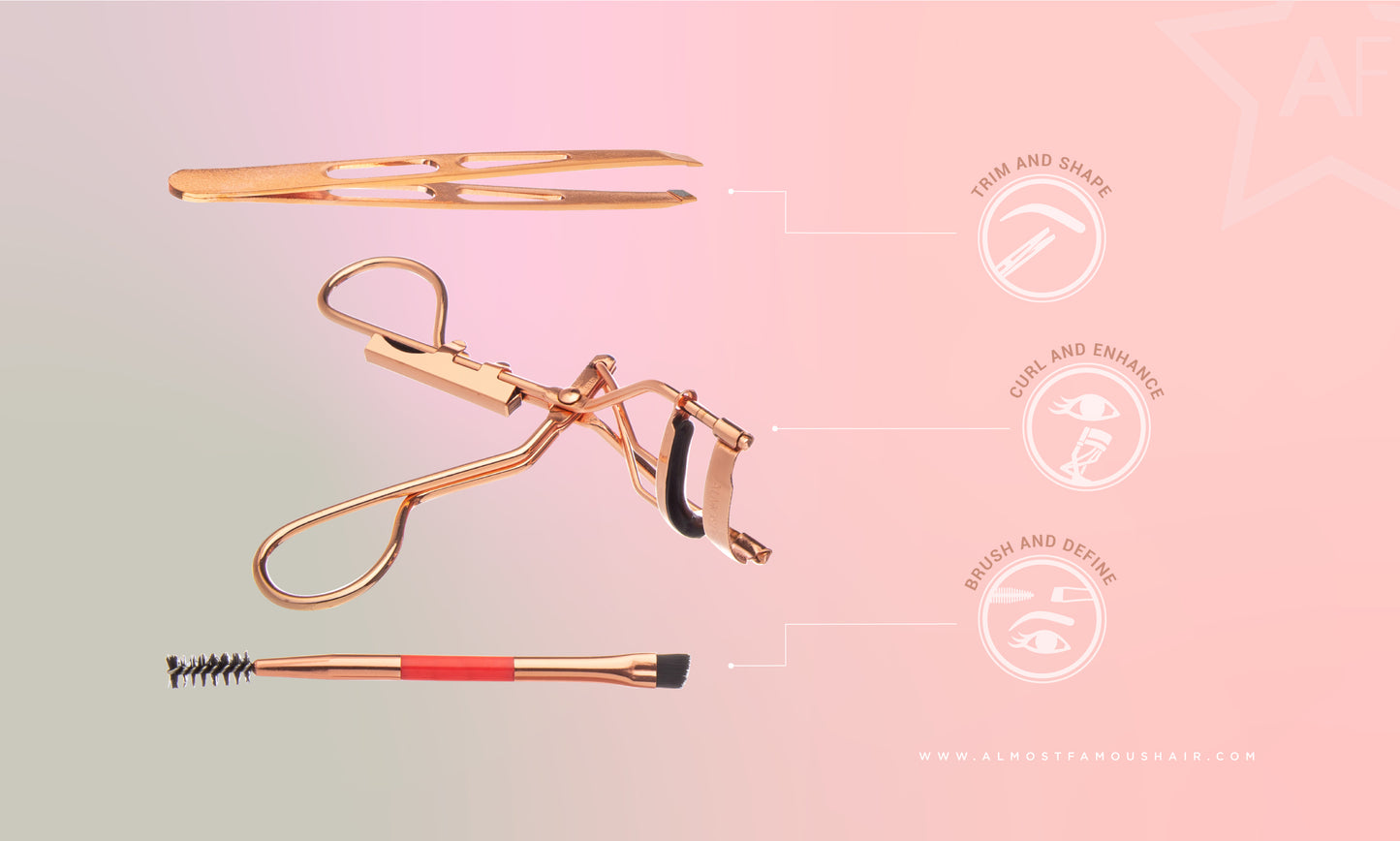 Kit completo "Levantador de pestañas" en oro rosa