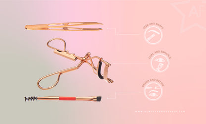 Kit completo "Levantador de pestañas" en oro rosa