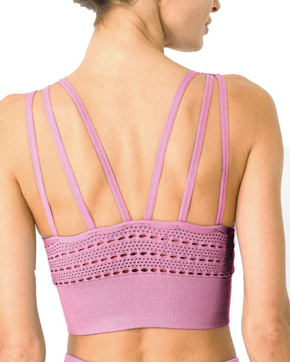 Conjunto de malla sin costuras - Rosa 