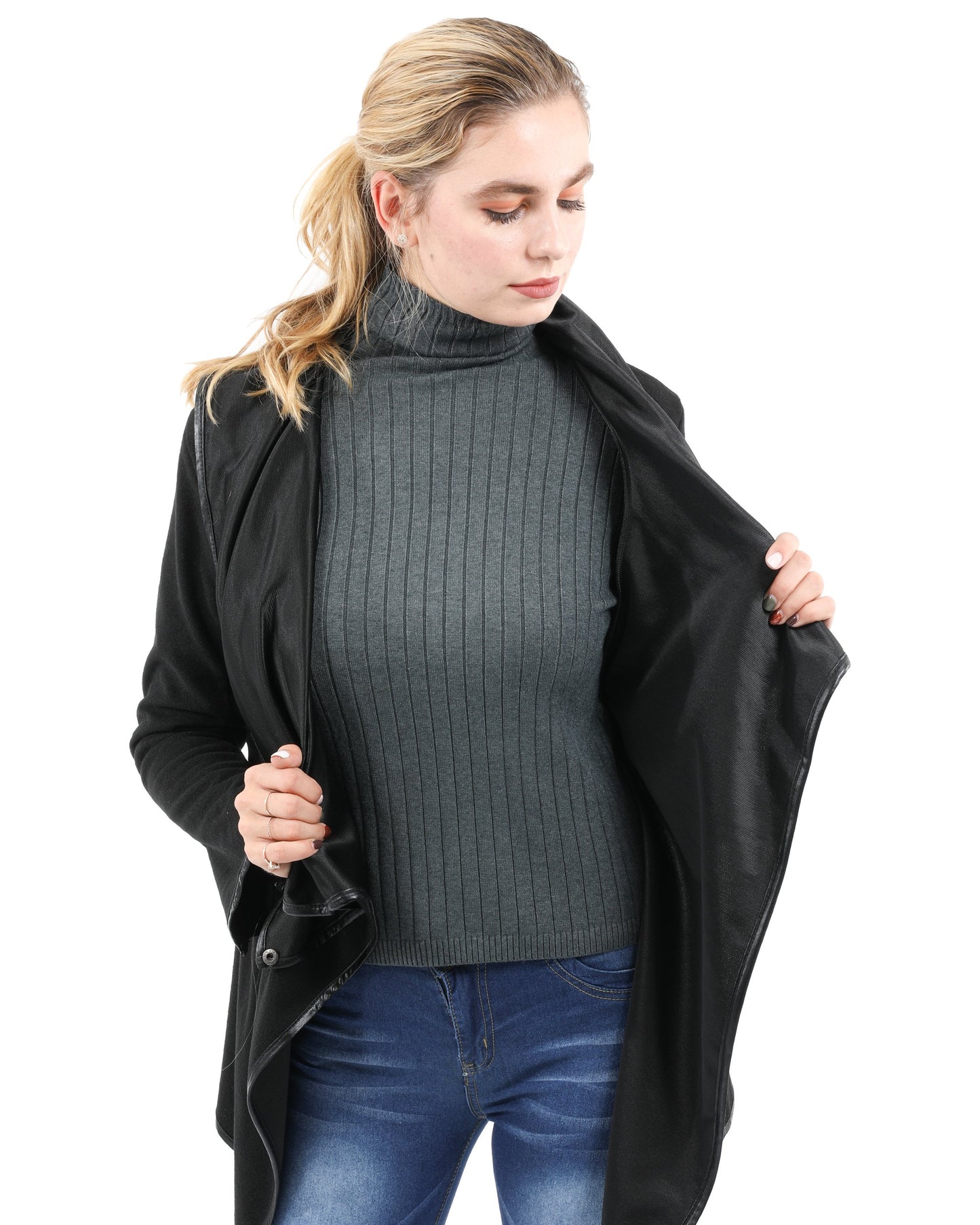 Chaqueta con cuello drapeado Bowmont 