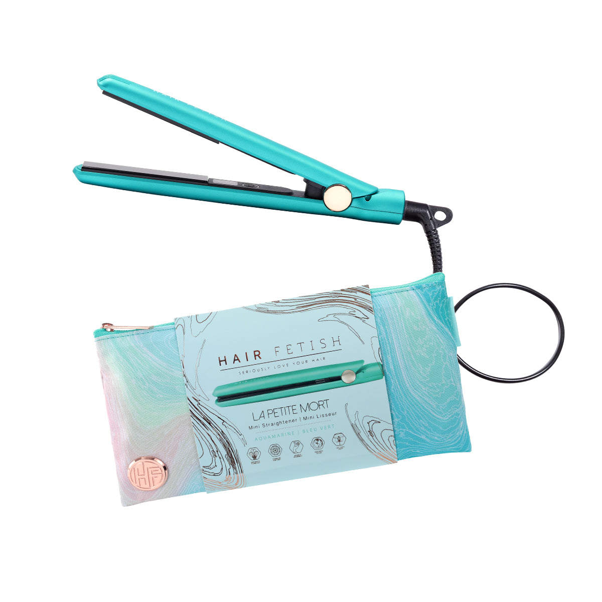 Miniplancha para el cabello Hair Fetish (con estuche de viaje de diseño)