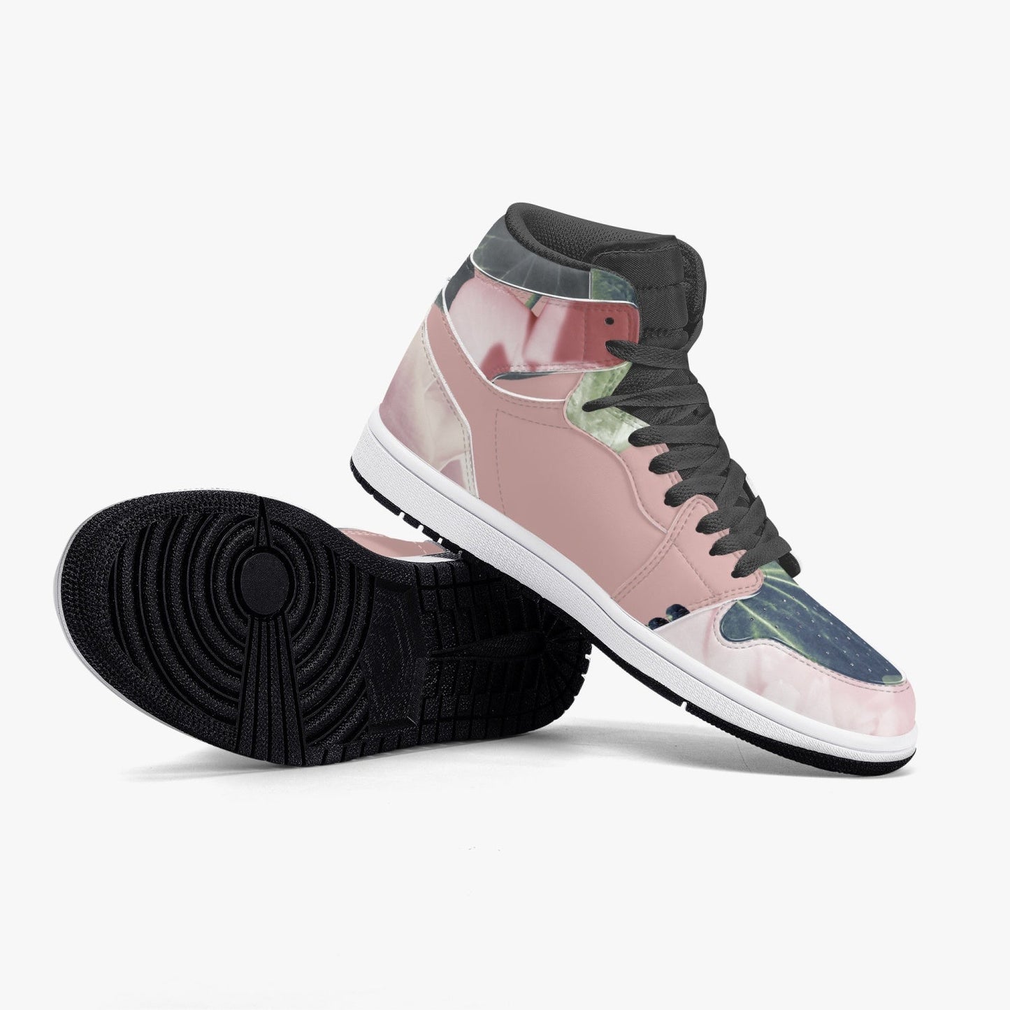 Baskets montantes en cuir à motif floral Jacki Easlick 
