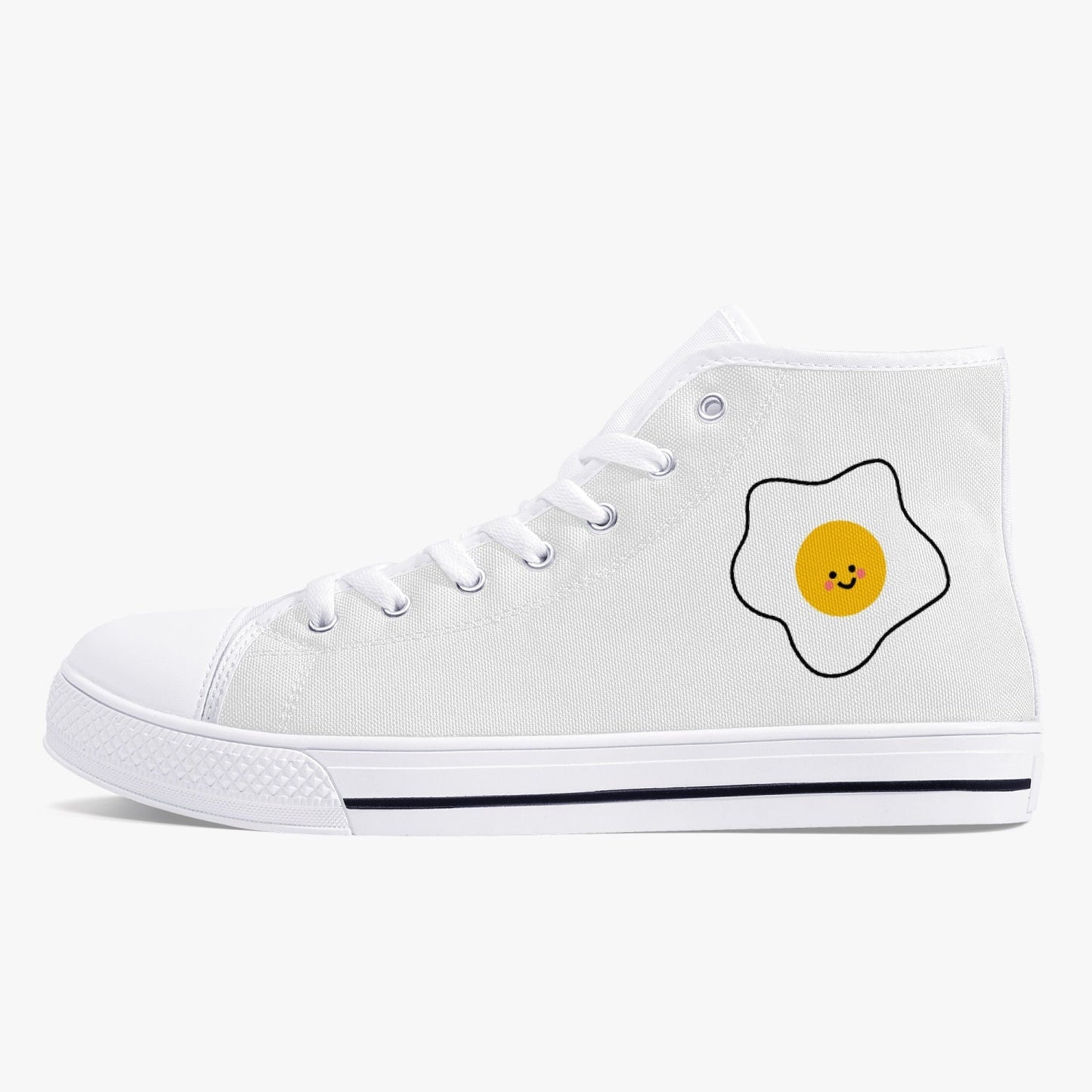 Zapatillas altas clásicas de lona Jacki Easlick Lux Egg - Blanco/Negro 