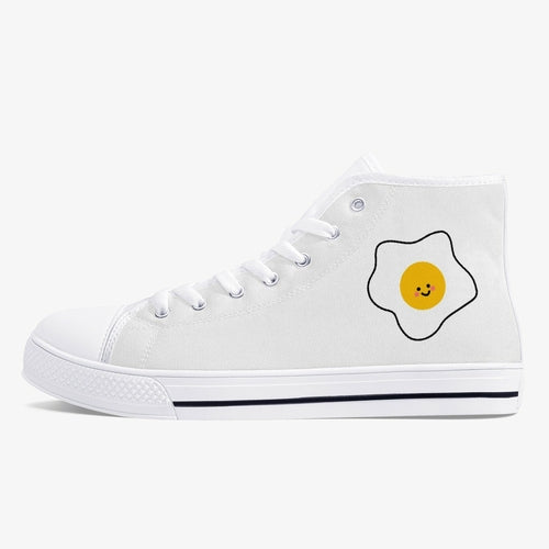 Zapatillas altas clásicas de lona Jacki Easlick Lux Egg - Blanco/Negro 