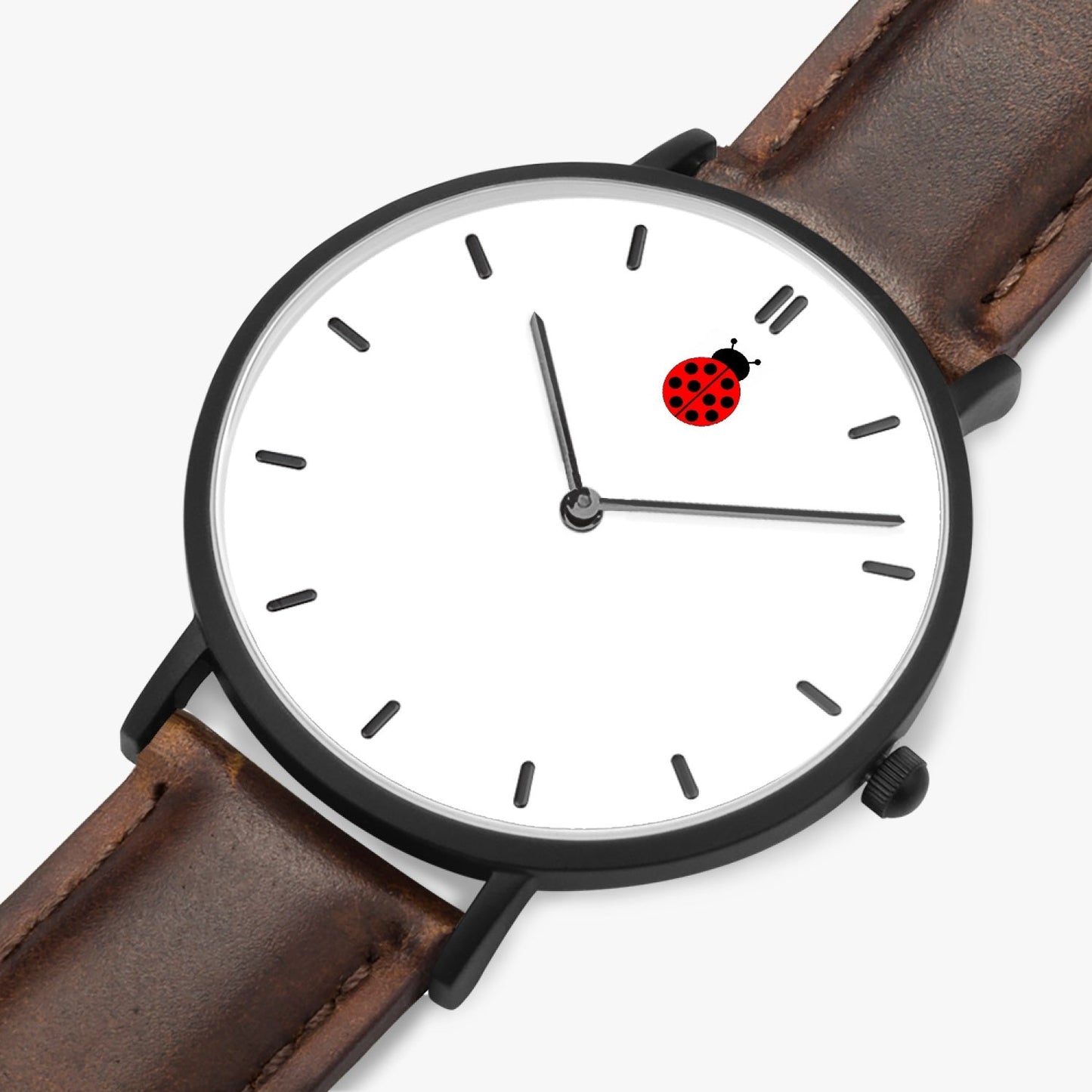 Reloj de cuarzo Jacki Easlick Ladybug con correa de piel ultrafina