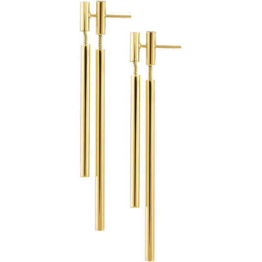 Boucle d'oreille à double barre