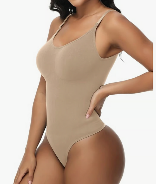 Body para mujer, moldeador de abdomen, moldeador de cuerpo, sin costuras, con tirantes finos