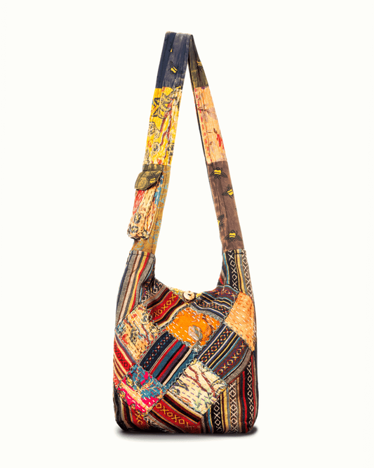 Sac hobo patchwork matelassé de la collection Kathmandu