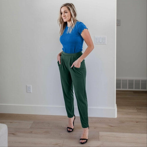 Pantalon à taille plissée Ity avec poches latérales