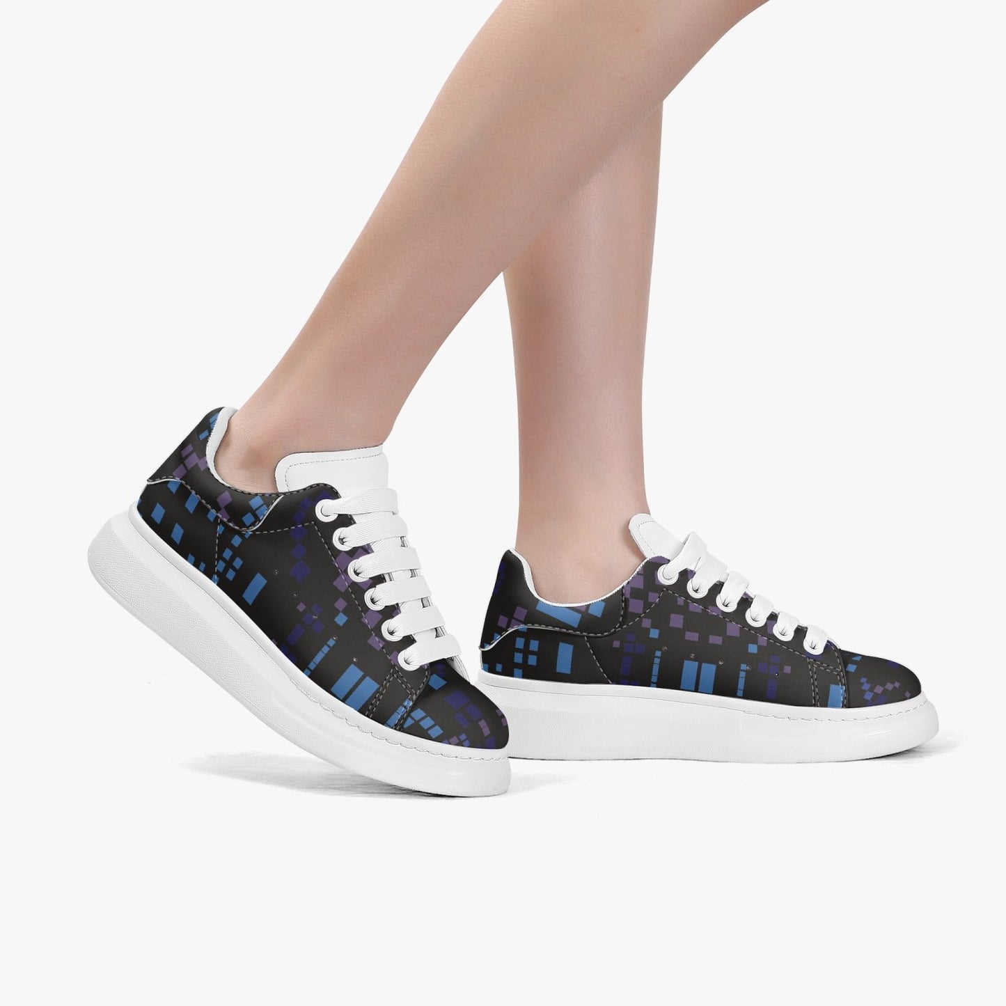 Zapatillas de cuero con estampado arquitectónico Jacki Easlick 
