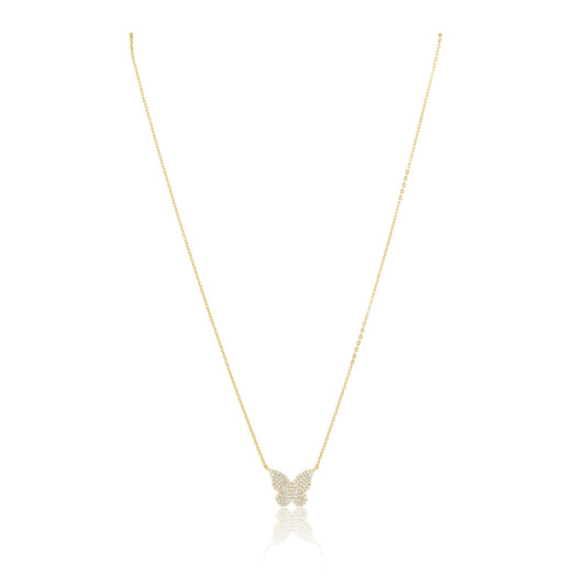 Elsie Pave Butterfly Necklace