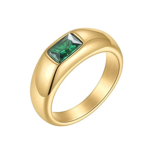 Bague de déclaration émeraude