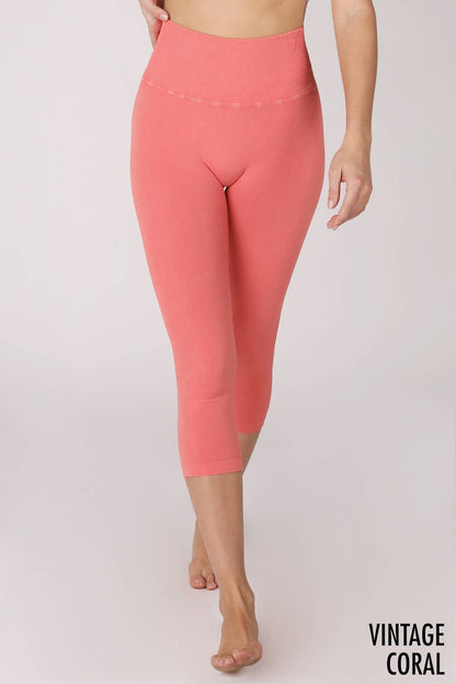 Capri taille haute vintage Well-In Vogue, taille unique, rose