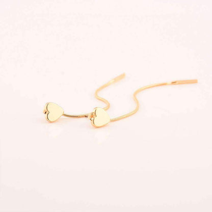 Boucles d'oreilles pendantes en forme de cœur 