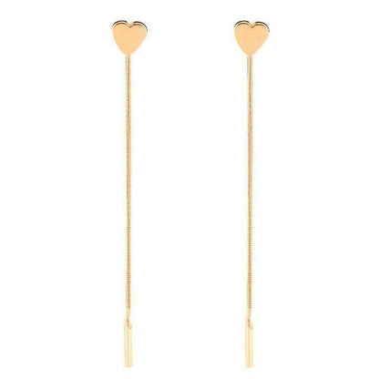 Boucles d'oreilles pendantes en forme de cœur 