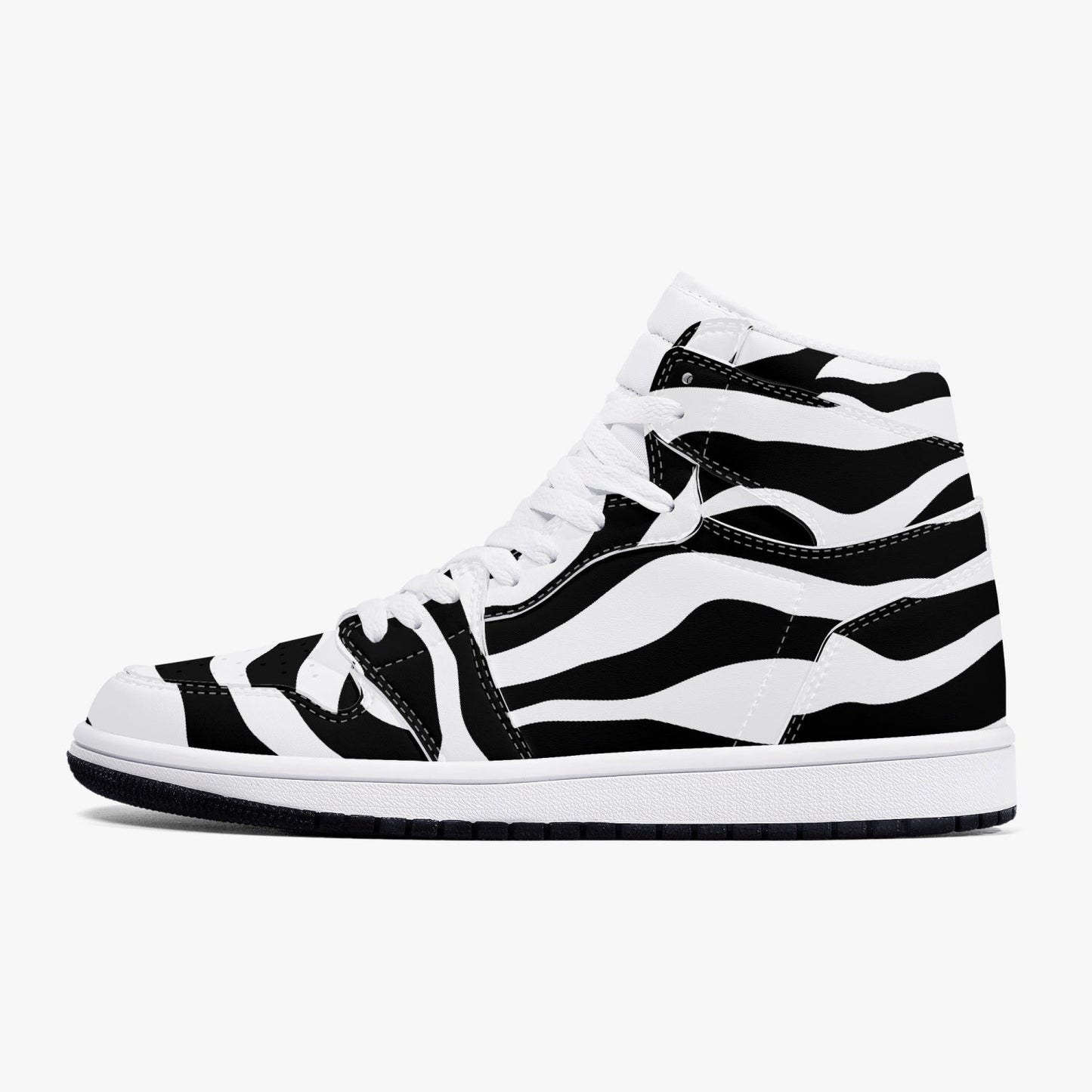 Zapatillas altas de piel con diseño de cebra de Jacki Easlick 