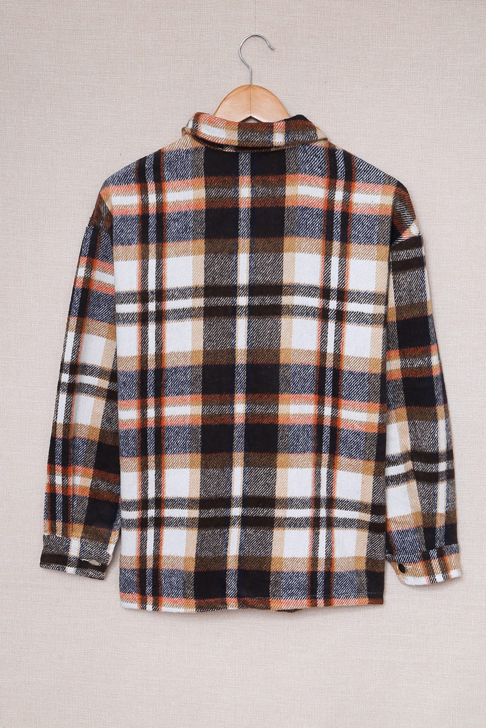 Veste à poches à imprimé géométrique à carreaux