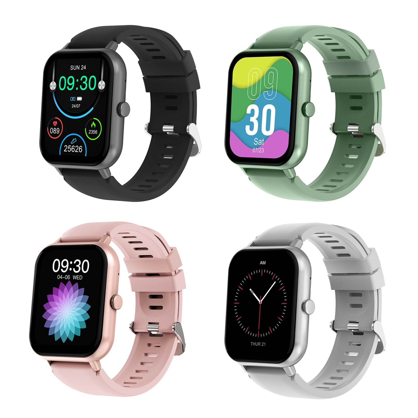 Montre connectée 1,83" avec moniteur d'activité et de fréquence cardiaque, étanche IP67
