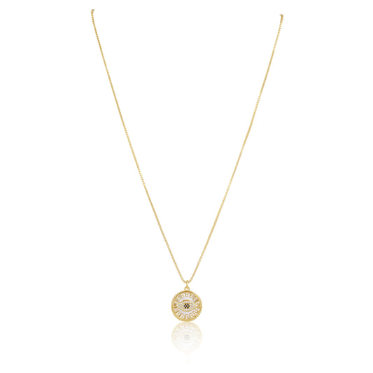 Collier Haven Evil Eye - Réversible (dos en nacre)