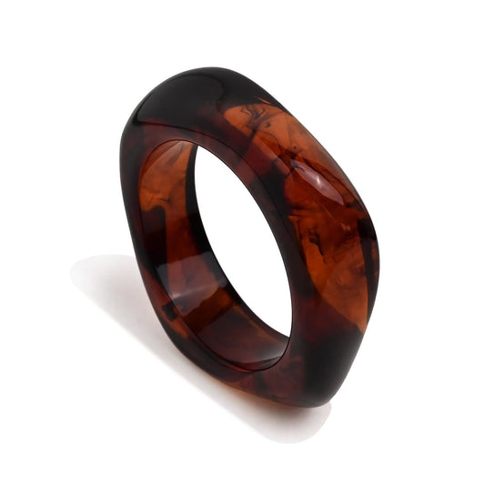 Brazalete de acrílico marrón