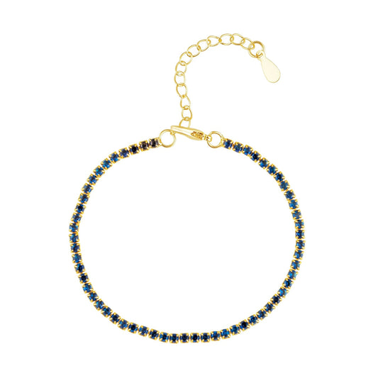 Pulsera de tenis Chloe con zafiro