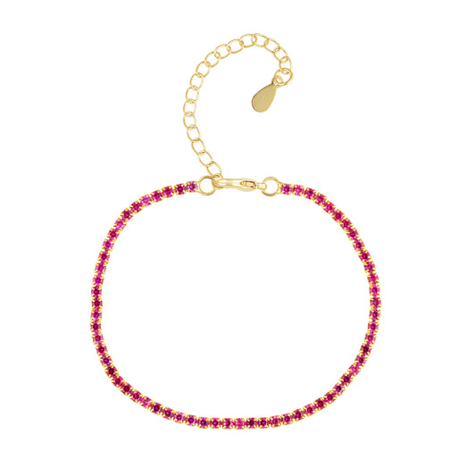Pulsera de tenis Chloe rosa