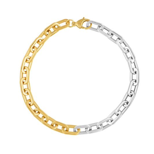 Collier à maillons Jenna - Bicolore