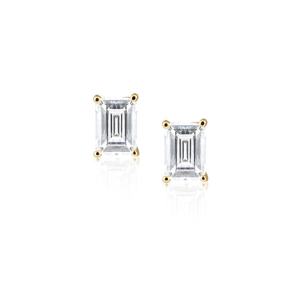 Clous d'oreilles taille émeraude Katie