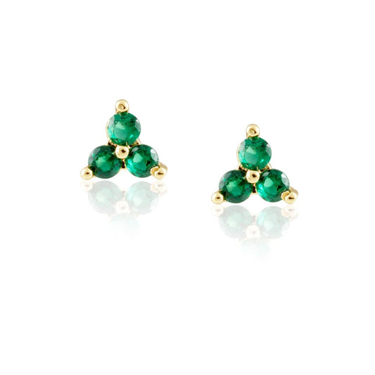 Clous d'oreilles Kira Emerald