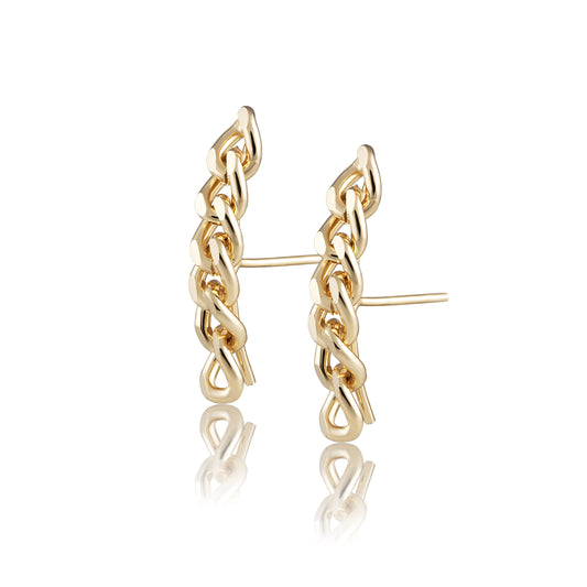 Boucles d'oreilles à maillons cubains Leila