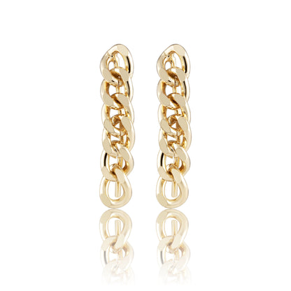 Boucles d'oreilles à maillons cubains Leila