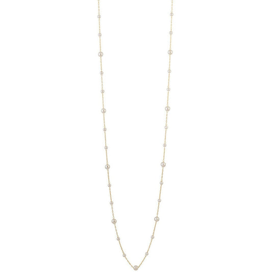 Long collier de perles