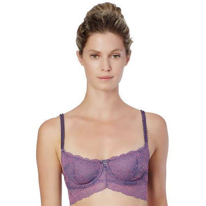 Sujetador de media copa de encaje de corte largo Montelle Boudoir Glamoir