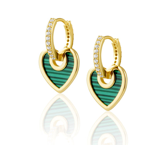 Boucles d'oreilles Lucy CZ Heart Huggies