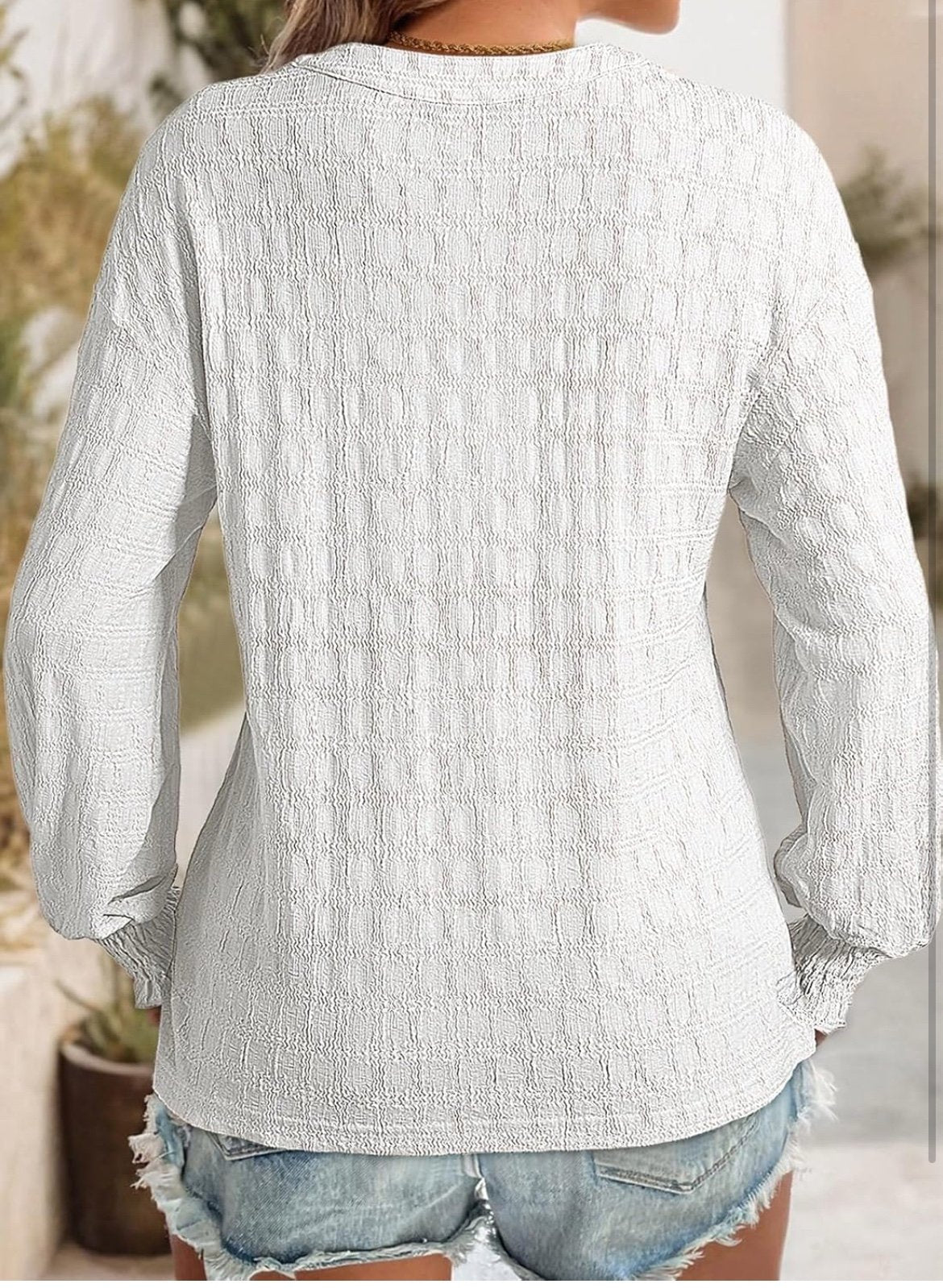 Camisas de manga larga para mujer, blusas casuales de otoño con cuello en V, blusas sueltas de color sólido